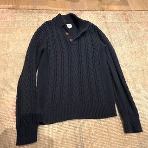 GAP Men's Dark Blue Turtleneck Sweater